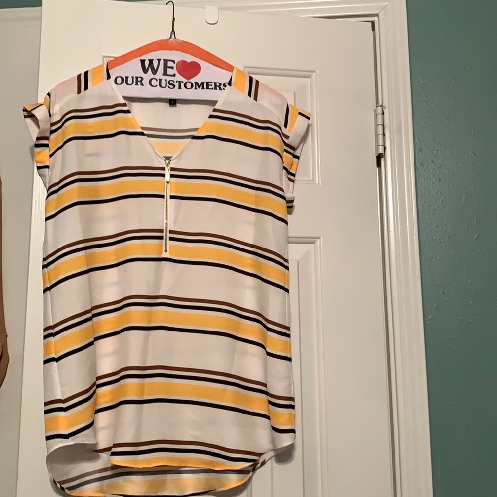 Express zip front blouse euc